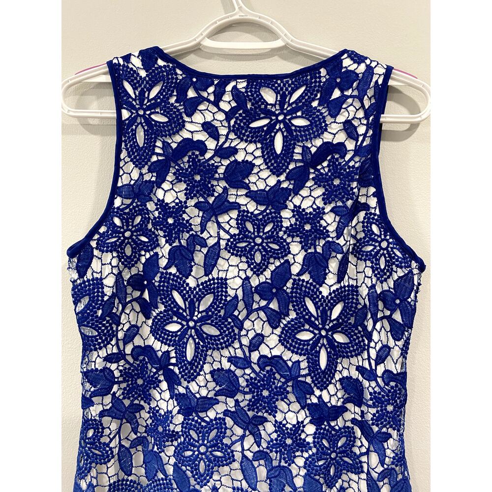 Adore Blue to white Ombre Lace Sleeveless Dress Size Small - Picture 7 of 11